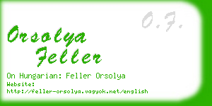 orsolya feller business card